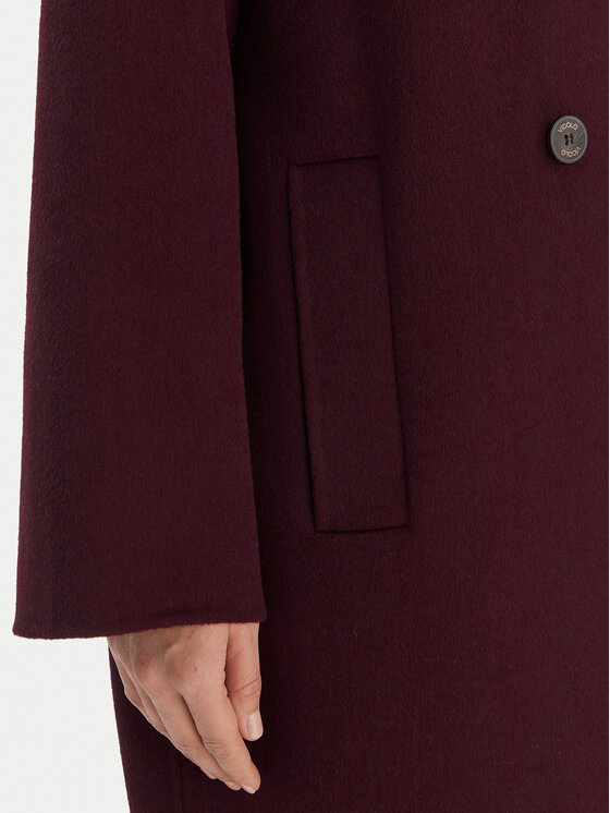 ViCOLO ViCOLO Volneni plašč TF0003 Bordo rdeča Regular Fit