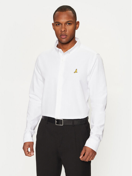 Brave Soul Camicia MSH-230CLAUDIANB Bianco Slim Fit, taglia : XL