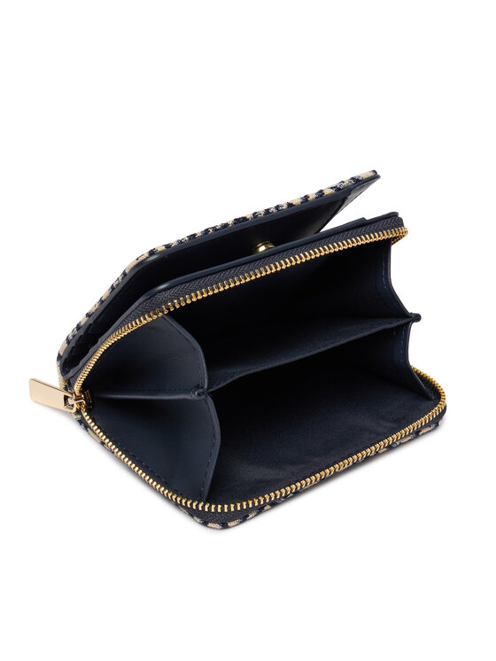 Tommy Hilfiger Tommy Hilfiger Denarnica Th Icon Med Za W/ Flap Jacquard AW0AW18759 Modra