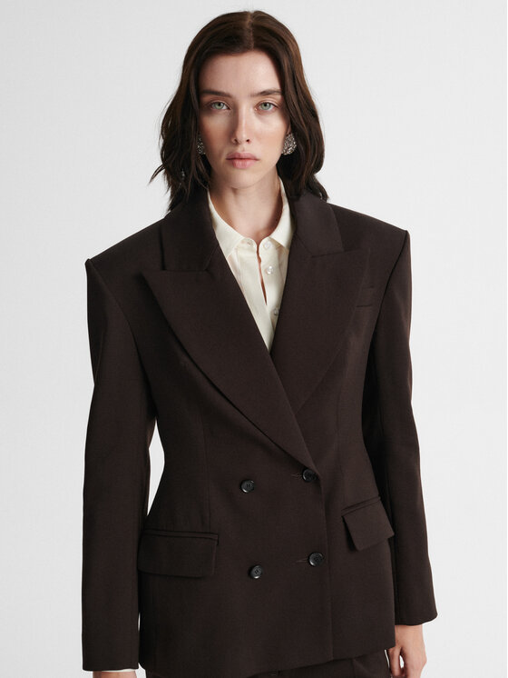 MARI PRETI MARI PRETI Sako SOLENNE Hnědá Slim Fit