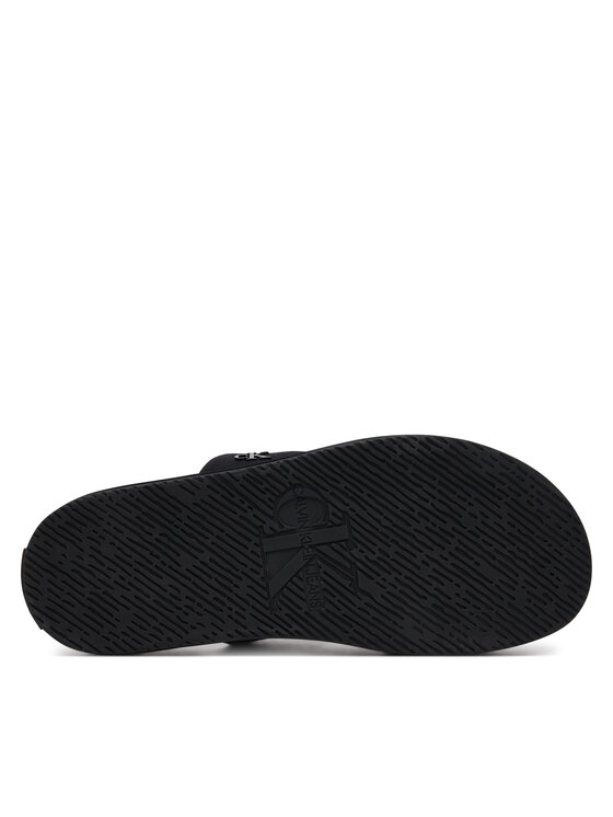 Calvin Klein Jeans Calvin Klein Jeans Nazouváky Flat Molded Dbl Bar Sandal Cv YM0YM01222 Černá
