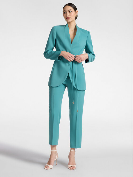 Elena Mirò Elena Mirò Cappotto invernale R062P000112N0B5 Turchese Slim Fit