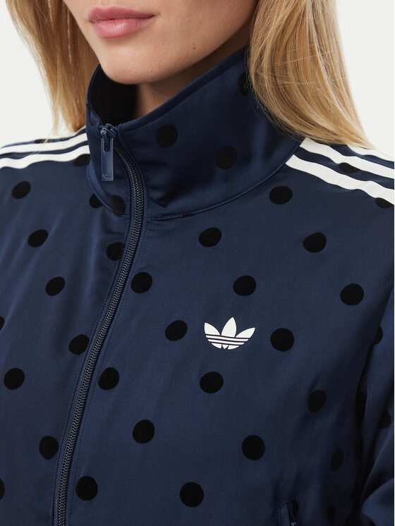 adidas adidas Bluza Satin Polka Dots Tt Track Top LI2852 Niebieski Regular Fit