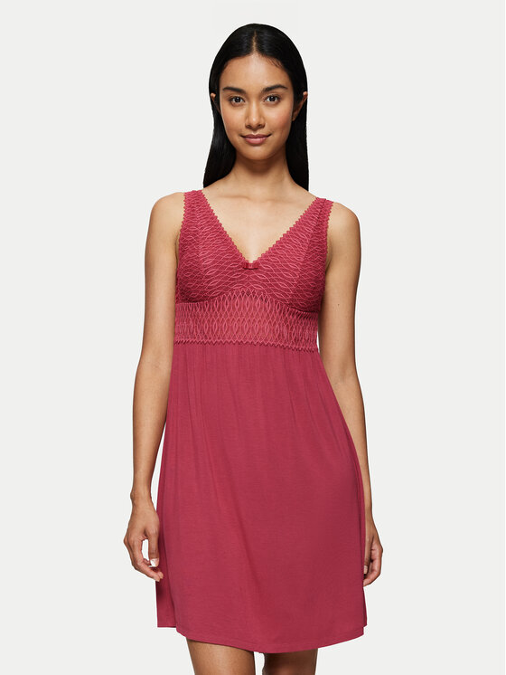 Triumph Nočná košeľa Aura Spotlight 10218288 Červená Regular Fit