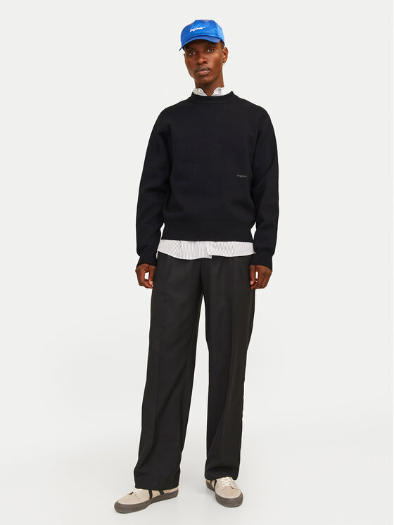 Jack & Jones Jack & Jones Sweter 12261852 Czarny Loose Fit