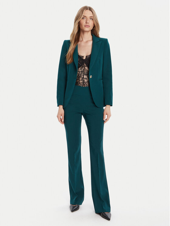 Rinascimento Rinascimento Hlače CFC0125318003 Zelena Flare Fit