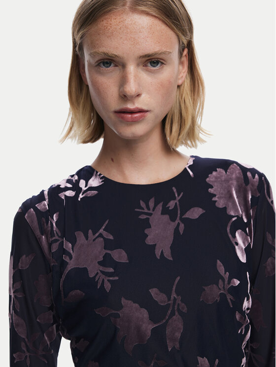 Desigual Desigual Коктейлна рокля Medora 25WWVK27 Черен Slim Fit