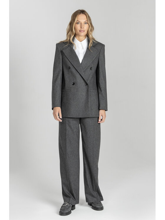Deni Cler Milano Deni Cler Milano Spodnie materiałowe W-DC-5266-E5-E5-88-1 Szary Loose Leg