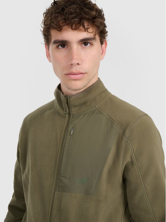 4F 4F Felpa di pile 4FWAW25TFLEM333-43S Verde Regular Fit