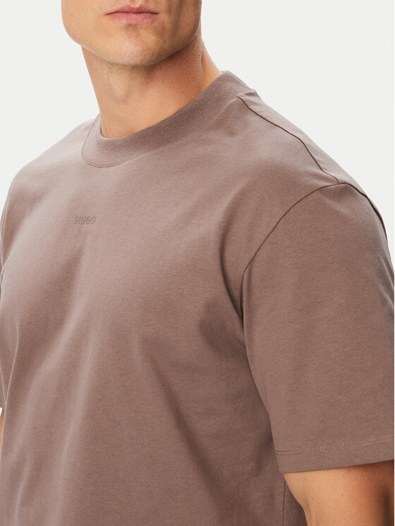 HUGO HUGO T-Shirt Dapolina 50488330 Brązowy Regular Fit