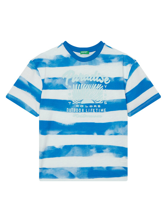 United Colors Of Benetton Tričko 3SL3C10P5 Modrá Oversize