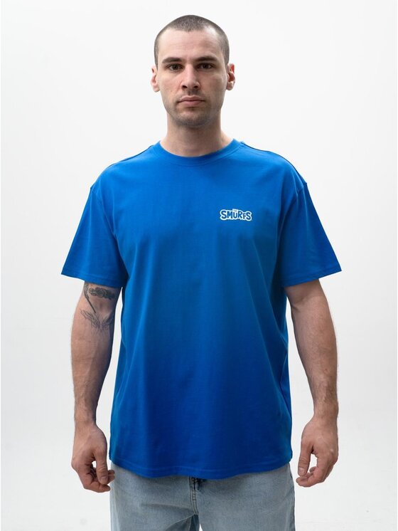 Smerfy Smerfy T-Shirt 129179 Niebieski Oversize