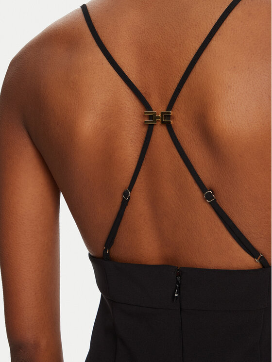 Elisabetta Franchi Elisabetta Franchi Sukienka koktajlowa AB72952E2-V460 Czarny Slim Fit