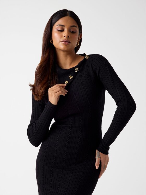 Guess Guess Haljina za svaki dan 180176 Crna Classic Fit