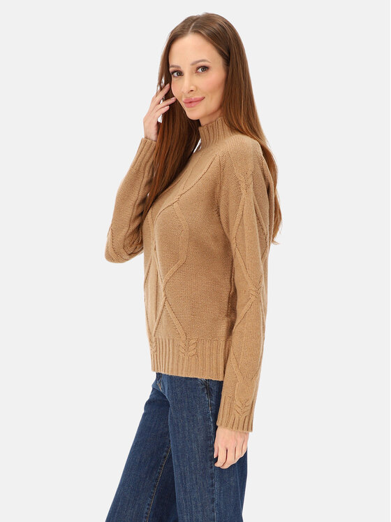 L’AF L’AF Sweter Molly Brązowy Regular Fit