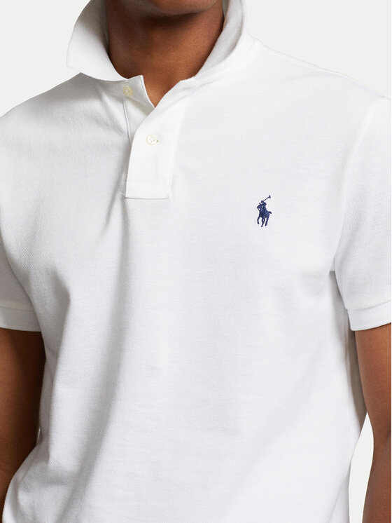 Polo Ralph Lauren Polo Ralph Lauren Тениска с яка и копчета Core Replen 710666998 Бял Custom Slim Fit