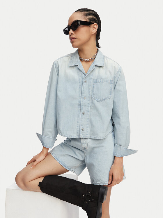 G-Star Raw G-Star Raw Kratke traperice Jett D28386-E352 Svijetlo plava Regular Fit