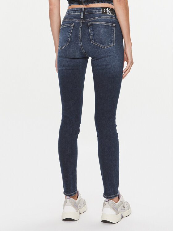 Calvin Klein Jeans Calvin Klein Jeans Jeans hlače J20J222445 Mornarsko modra Skinny Fit