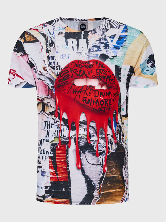 T-shirt Unisex Graffiti Lips Multicolore Regular