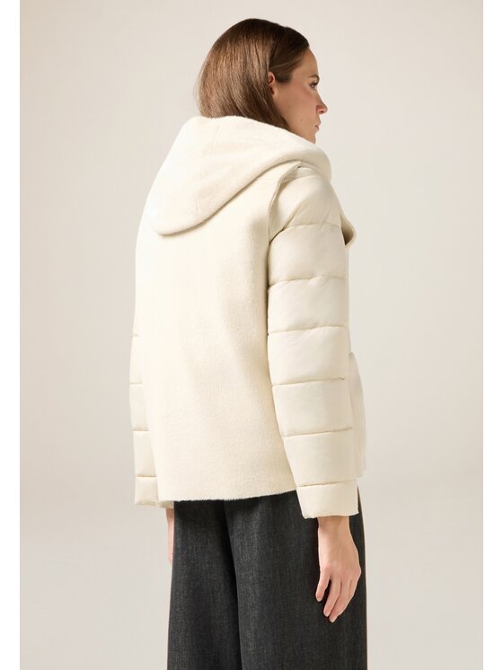 Oltre Oltre Cappotto invernale 0081J000124N011 Bianco Baggy Fit