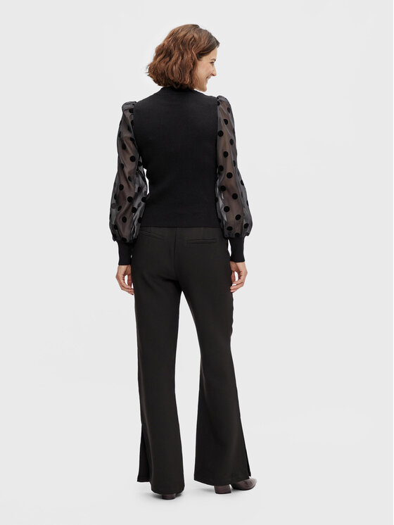 YAS YAS Bluse Dotme 26024389 Schwarz Regular Fit