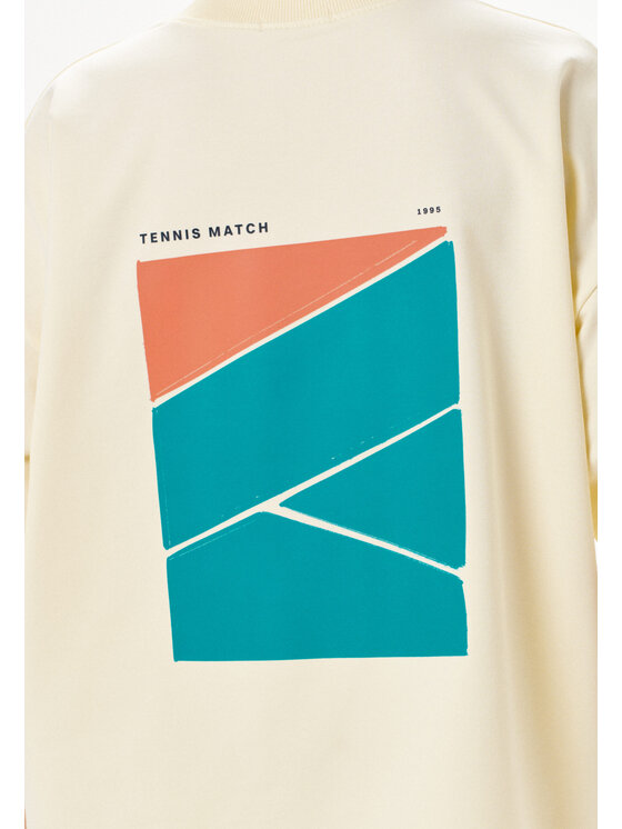 Mirons Mirons T-Shirt Print Beżowy Regular Fit