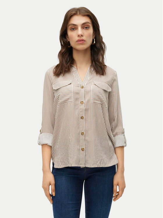 Vero Moda Vero Moda Marškiniai Bumpy 10275283 Smėlio Regular Fit