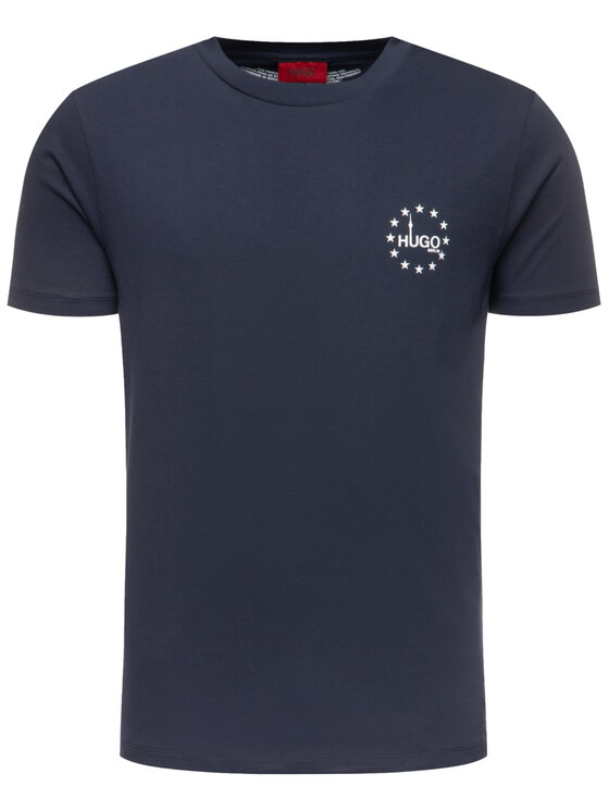 HUGO Hugo T-shirt Dauber 50421646 Blu scuro Regular Fit