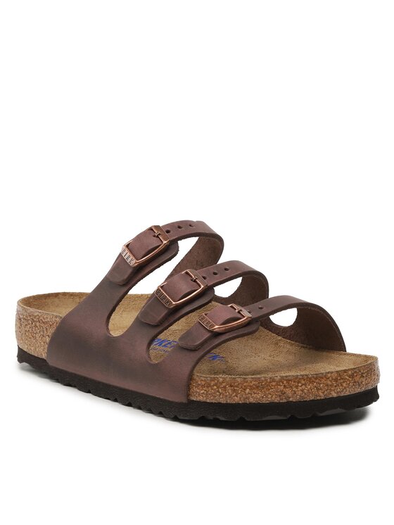 Birkenstock Damskie Klapki, rozmiar 39, Brązowe, Florida 53901