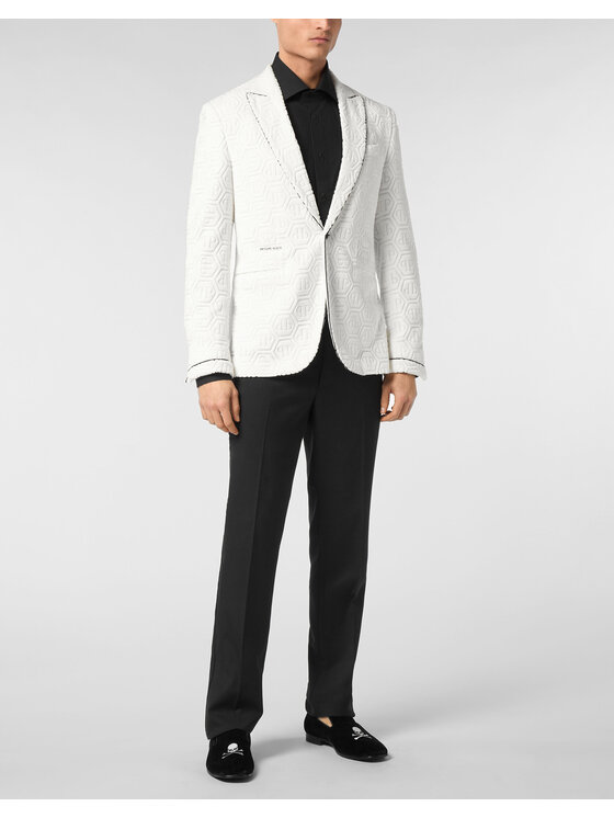 PHILIPP PLEIN PHILIPP PLEIN Giacca da abito 24237 Bianco Fitted Fit