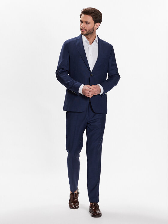 Oscar Jacobson Obleka Fogerty Denz 2154 4822 Mornarsko modra Slim Fit