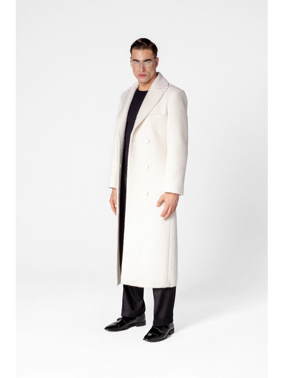 LE POSSÉ LE POSSÉ Cappotto di transizione DBMBMC Bianco Regular Fit