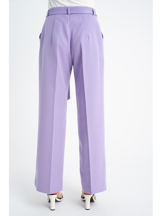 CLICK CLICK Παντελόνι υφασμάτινο 30-407 Μωβ Loose Fit