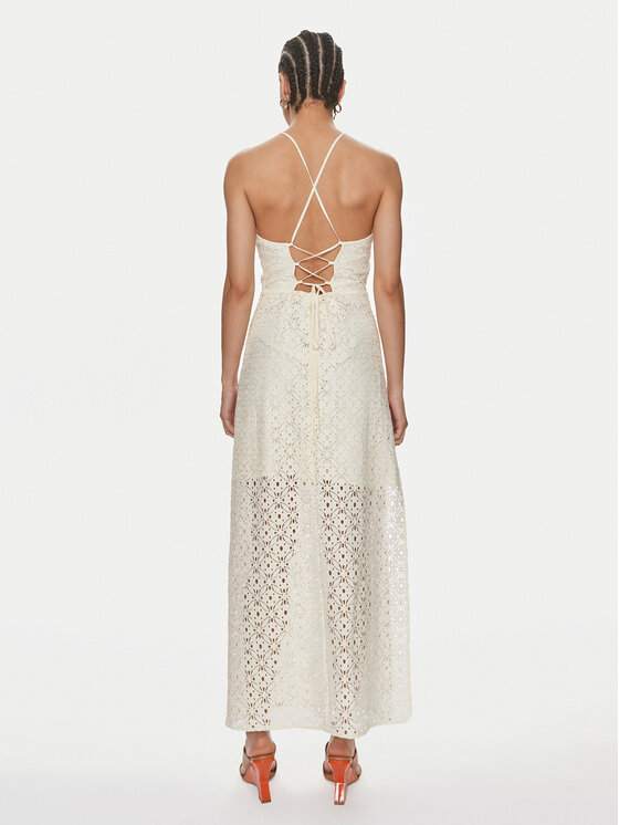 Gaudi Gaudi Sommerkleid 411FD15032 Weiß Regular Fit
