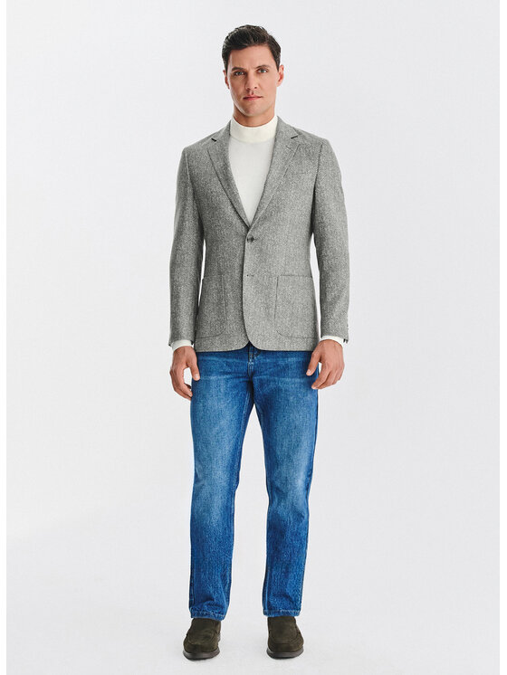 Pako Lorente Pako Lorente Marynarka P25WF-3X-034 Szary Slim Fit