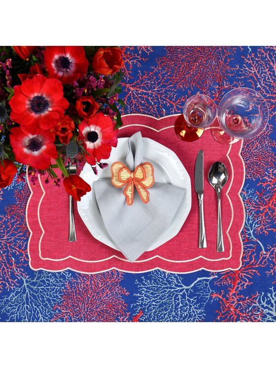 Roseberry Home Roseberry Home Podkładka na stół haftowane Magenta Onde Różowy