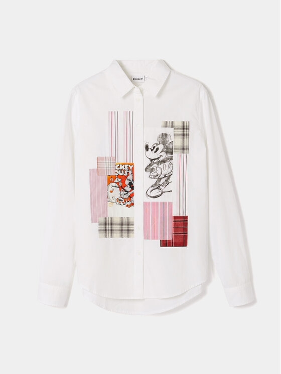 Desigual Desigual Сорочка MICKEY Bolonia 24SWCW26 Білий Regular Fit