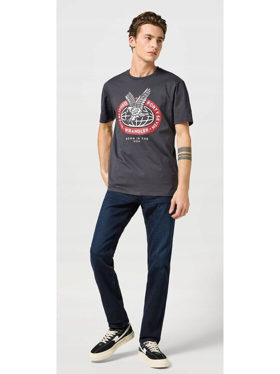 Wrangler Wrangler T-Shirt Americana Tee Czarny Regular Fit