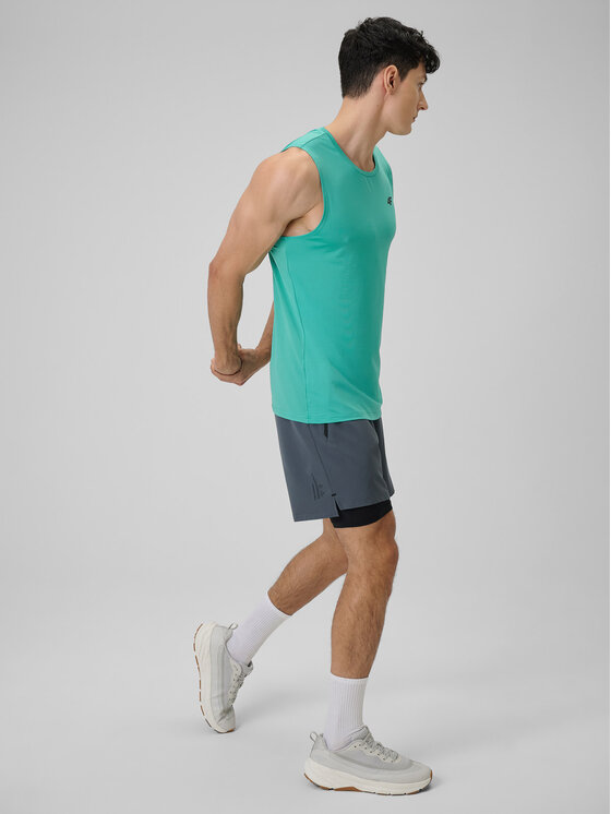 4F 4F Tank top MULTI ACTIVE Turkusowy Regular Fit