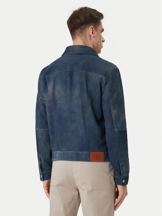 Calvin Klein Jeans Calvin Klein Jeans Кожено яке 90s LV04RF404G Тъмносин Regular Fit