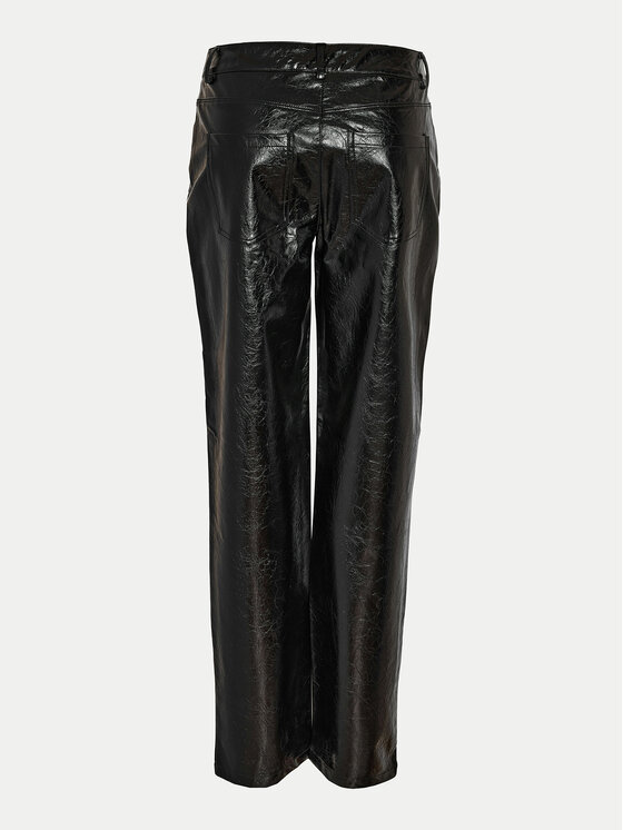 Noisy May Noisy May Pantaloni din imitație de piele Kane 27031820 Negru Regular Fit