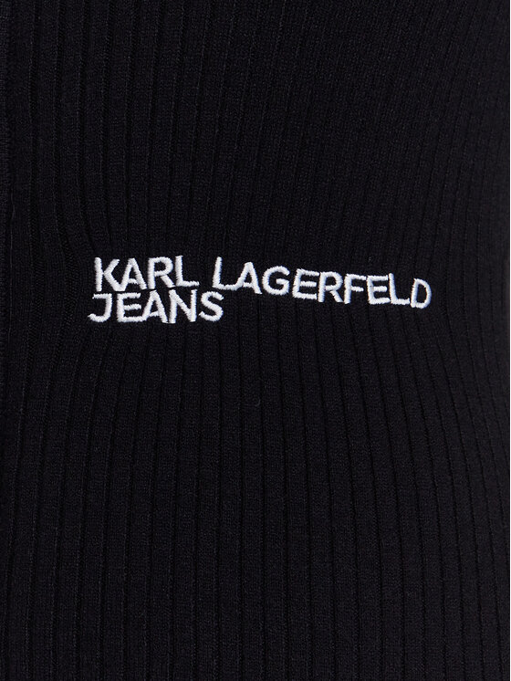 Karl Lagerfeld Jeans Karl Lagerfeld Jeans Φόρεμα υφασμάτινο A3W13013 Μαύρο Slim Fit
