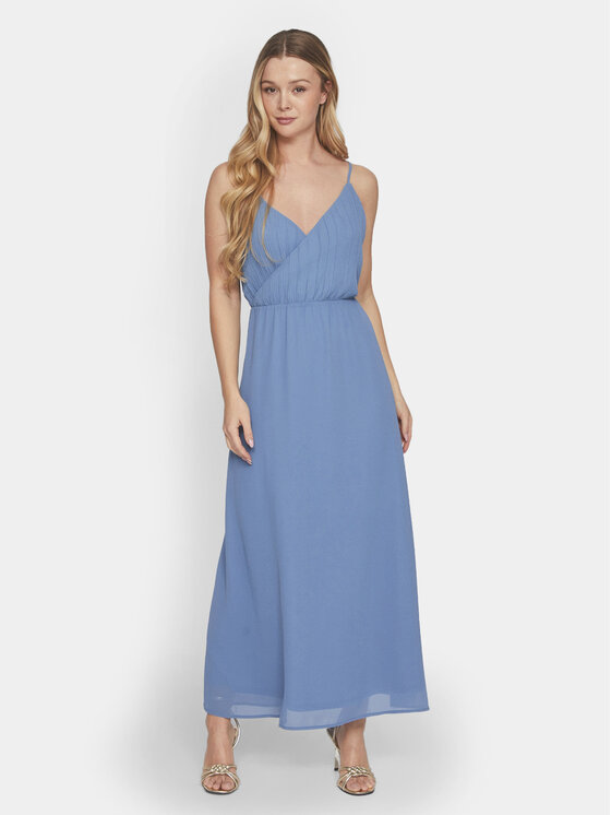 Vila Rochie de seară Karin 14093601 Albastru Regular Fit