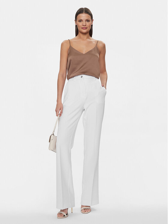 Guess Guess Riidest püksid W4RB30 WFWX2 Valge Slim Fit