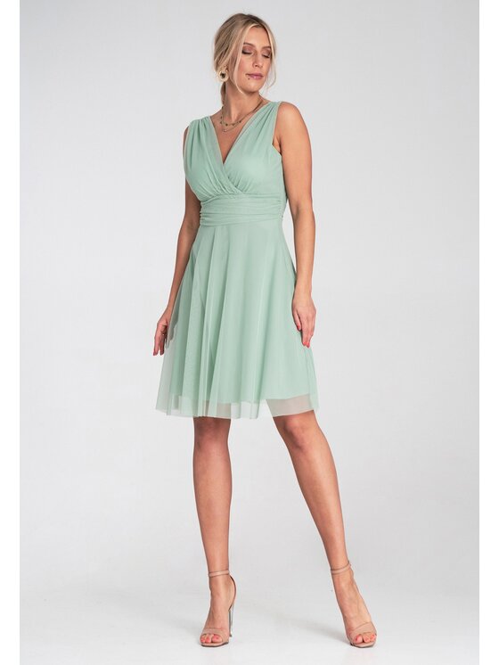 FIGL FIGL Koktejlové šaty M1207 Zelená Flared Fit