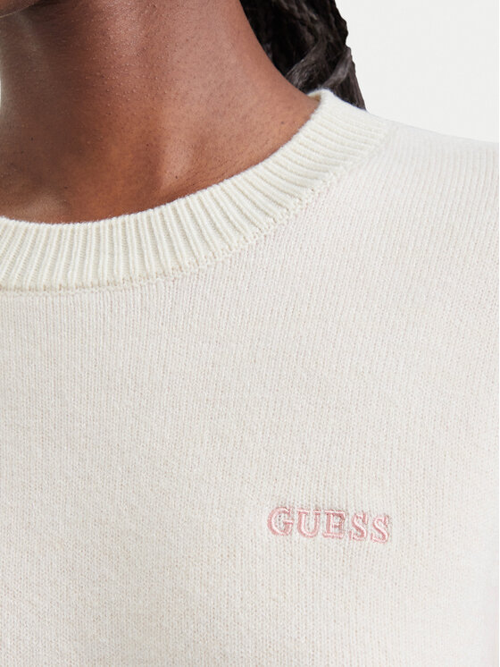Guess Guess Sweter V6BR16 Z2278 Kremowy Regular Fit