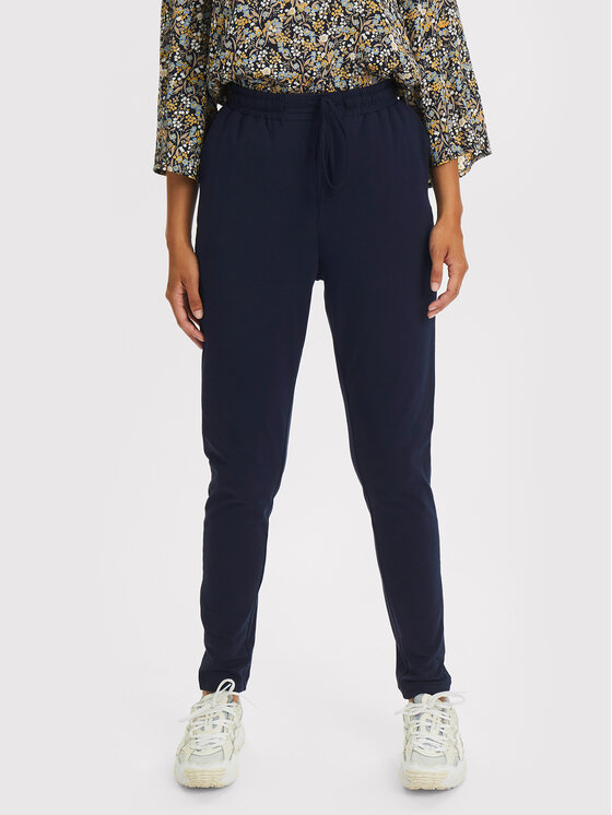 Kaffe Teplákové nohavice Linda 10550279 Tmavomodrá Slim Fit