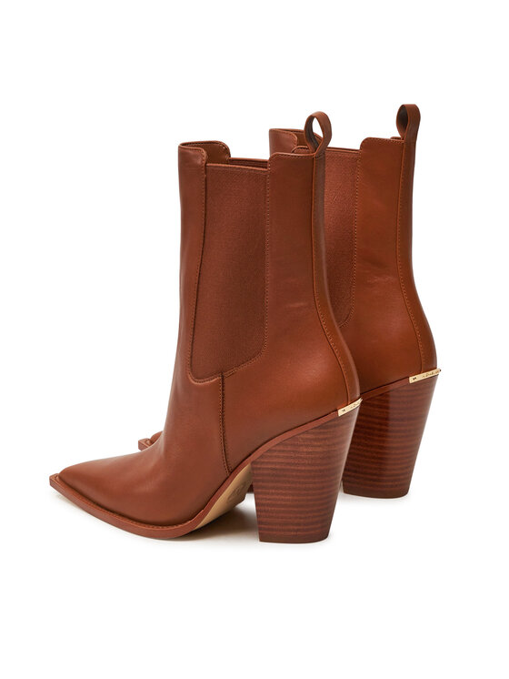 Michael Kors Michael Kors Καουμπόικες Μπότες & Μποτάκια Leni Leather Boot 40T4LNHE5L Καφέ