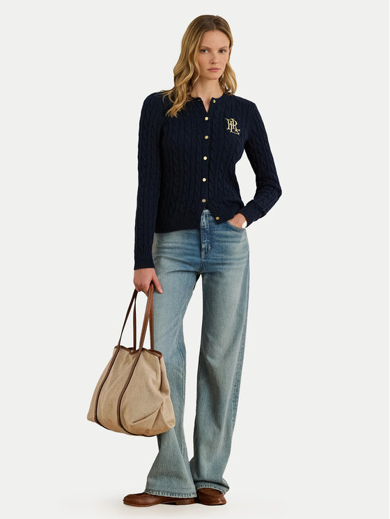 LAUREN RALPH LAUREN Lauren Ralph Lauren Kardigan 200932225002 Granatowy Slim Fit
