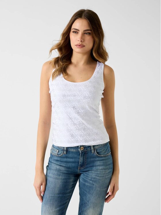 Guess Guess Top 181241 Bílá Classic Fit